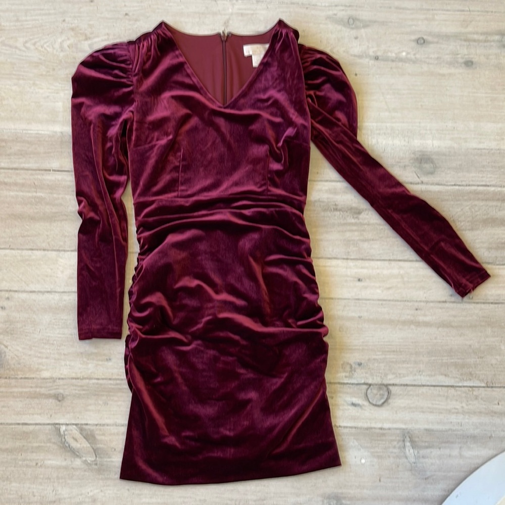 RACHEL PARCELL Velvet Ruched Dress